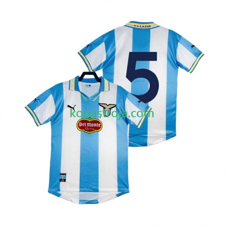 Billiga Fotbollströjor SS Lazio 5 1999 2000 Retro Hemma tröja Kortärmad